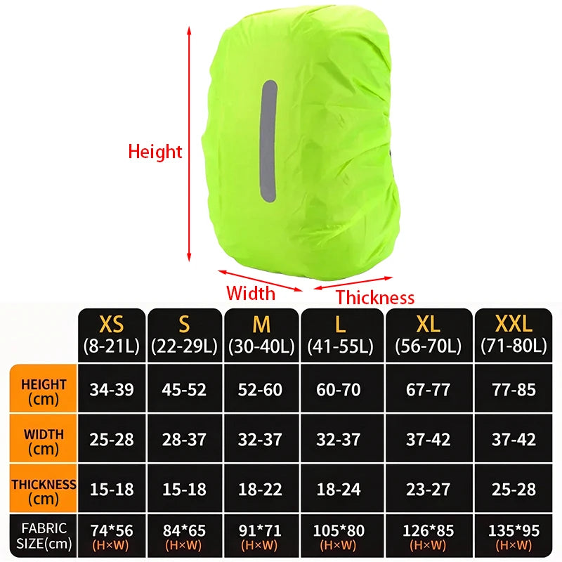 Waterproof Backpack Cover Ravel Safety Outdoor Backpack Cover Waterproof Rain Cap Cover