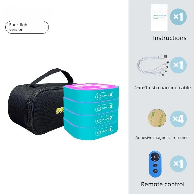 Multifunctional Football Reaction Training Light Multicolor Agile Training Lamp Small Reaction Lights Portable Sports Equipment
