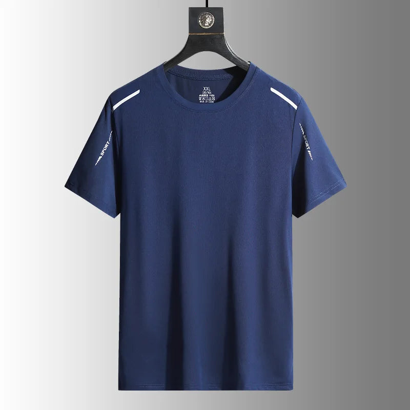 1pcs Men's Quick Drying T-shirts Males Breathable Running Hiking Fishing Tees Soft Elasticity Outdoor Sports Short Shirts Summer