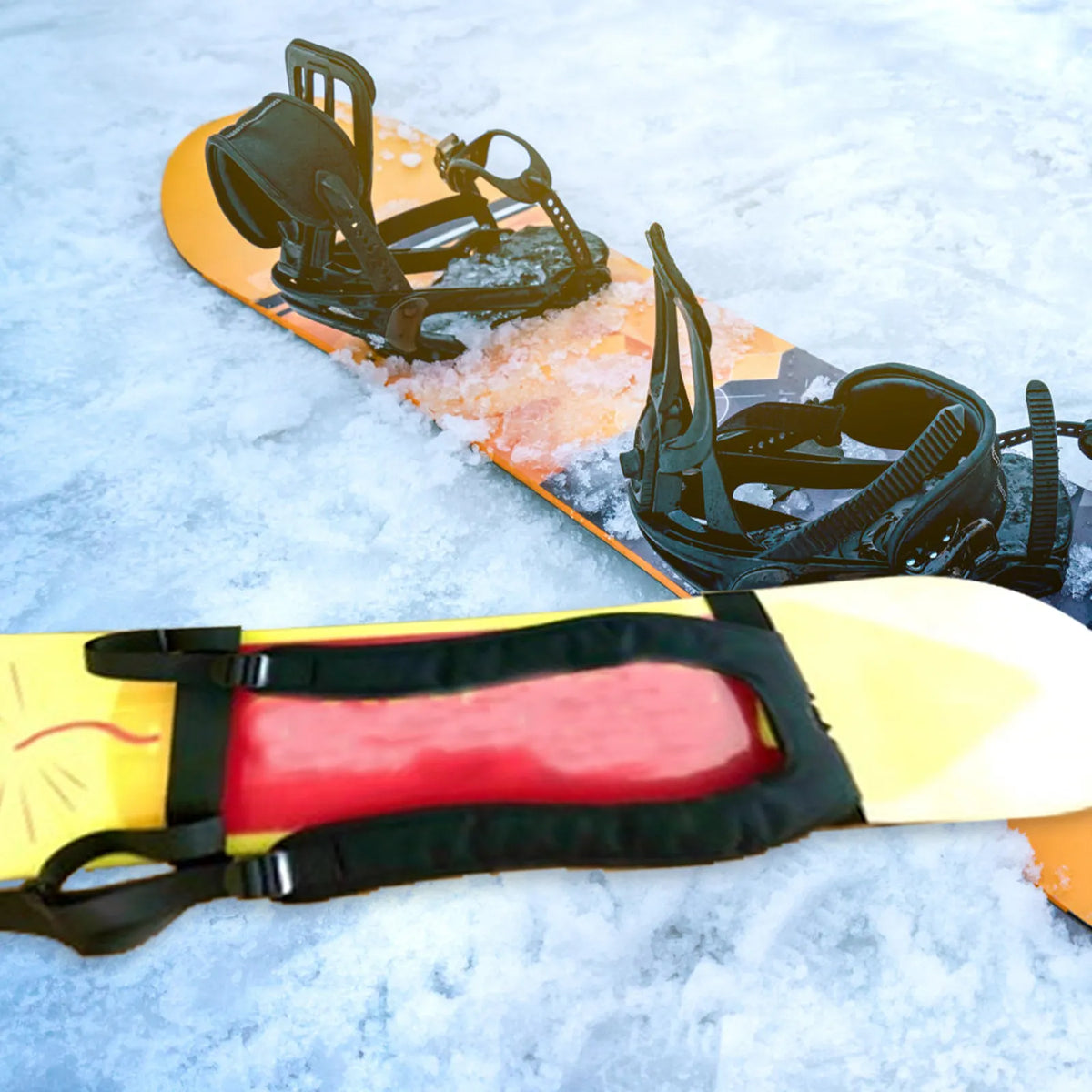 Black Outdoor Snowboard Strap Adjustable Ski Belt Durable Snowboard Carrying Tool Lightweight Accessory