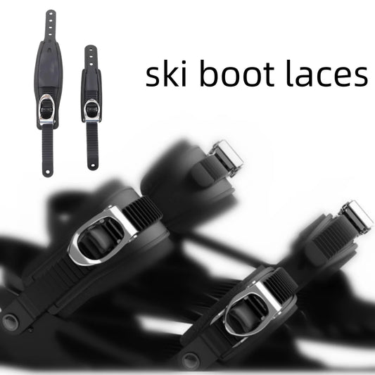 Adjustable Ski Strap Binding Attachment Ratchet Tongue Ladder Secure Shoelaces for Multiple Occasions